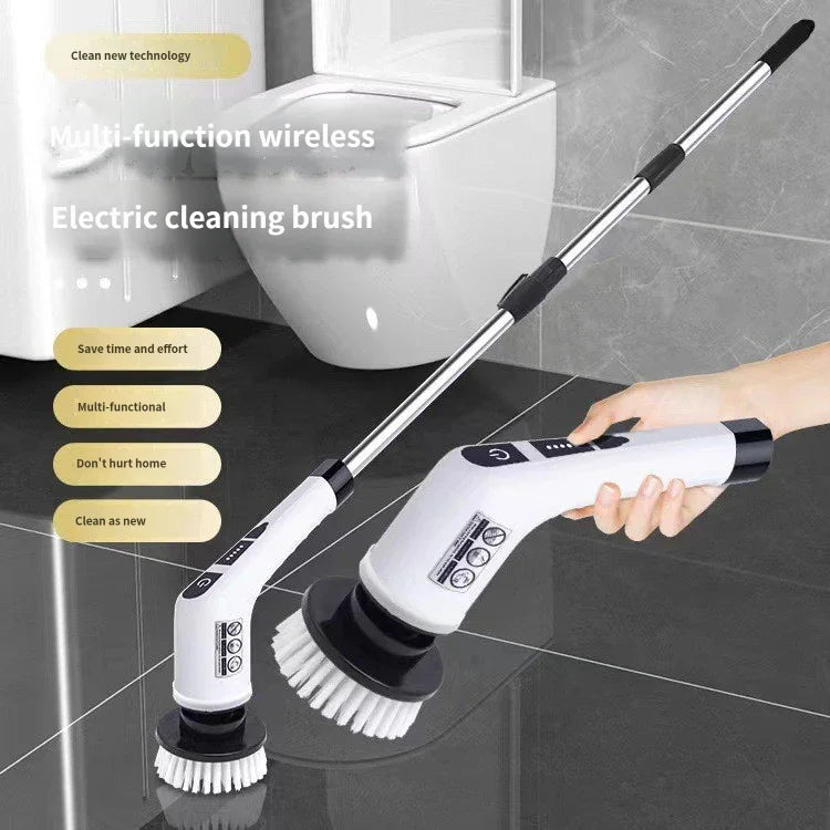 Electric Cleaning Brush:9-in-1 Head,Rotates Flexibly Multifunction Tool for Bathroom, Floors, Corner Gaps and Shower Room Glass