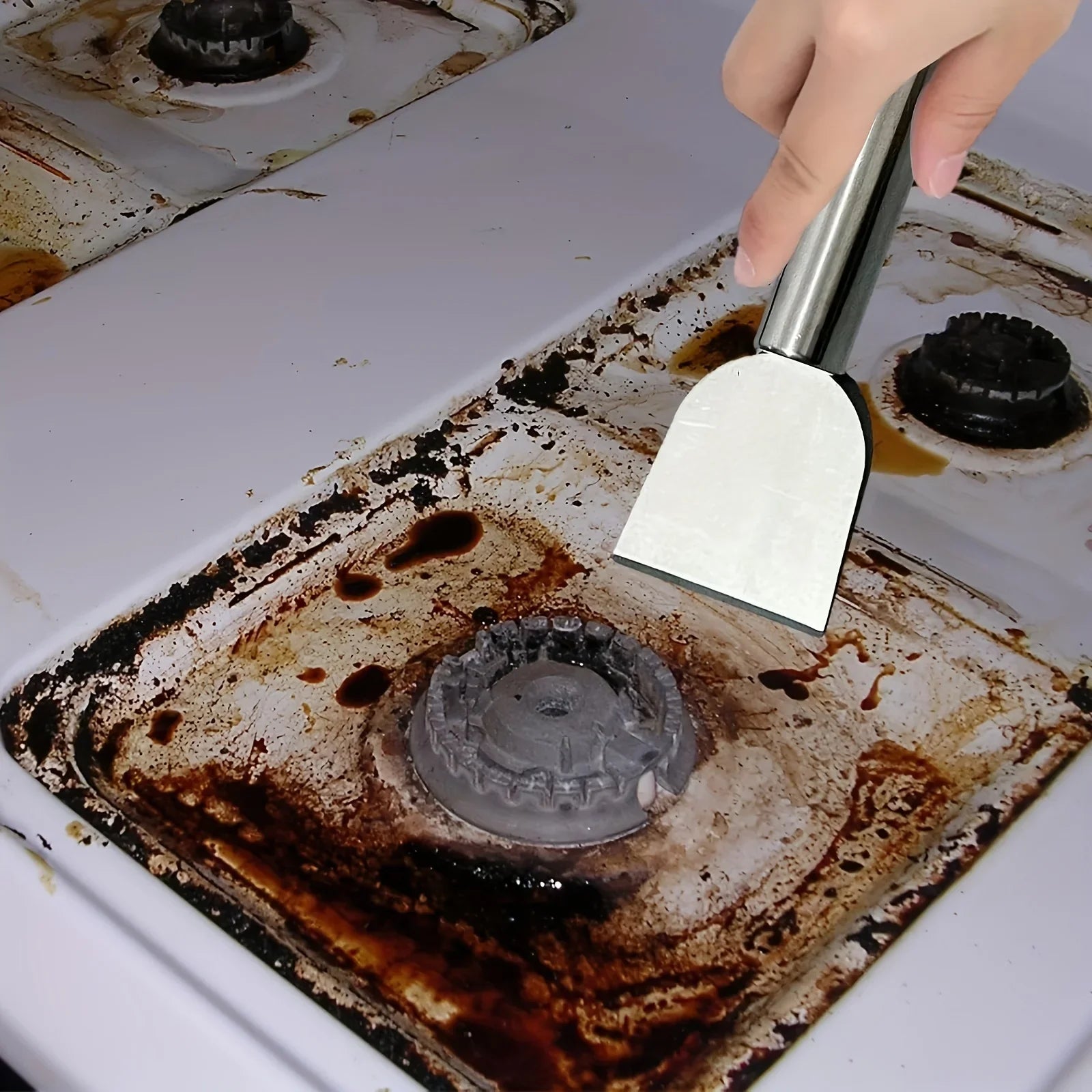 Versatile Cleaning Scraper Durable Metal Glue Remover Snow Shovel for Kitchen, Bathroom and Home Use