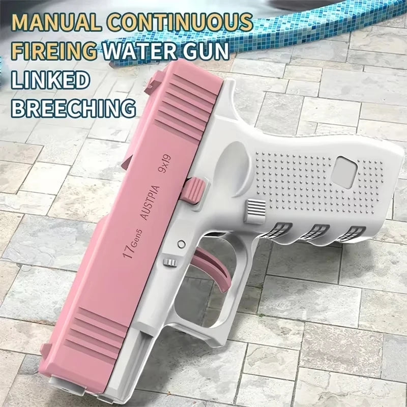 Rechargeable Electric Water Gun, Automatic & Manual Dual Mode Water Blaster, 32 FT Long Range Water Toy for Kids Adults