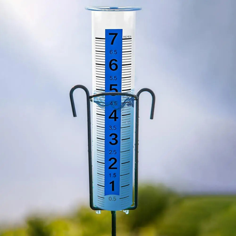 1/2PCS Rain Gauge 7" Capacity Clear Water Gauge for Rain with Large Numbers Scale Crack-Resistant Outdoor for Yard Garden Lawn
