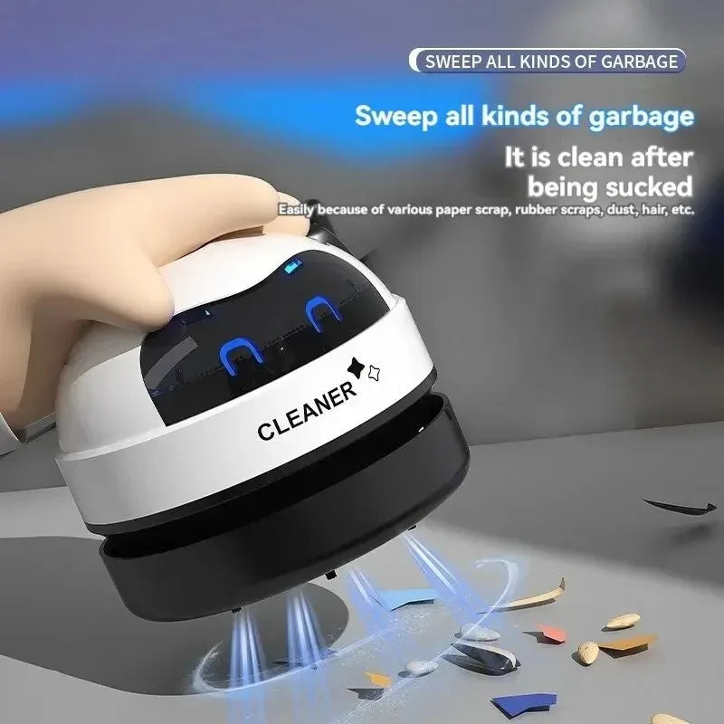 Mini Desktop Vacuum Cleaner Handheld Wireless Cleaner Portable Desktop Sweeper Office Home Cleaning Tools Pencil Eraser Crumbs