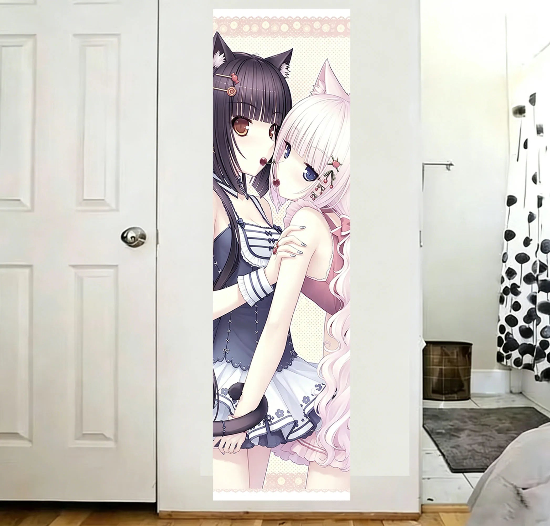 N-Nekopara Tapestry Old-school Kawaii Anime Girls Tapestry Game Girls Large Long Tapestry Suitable For Bedroom Dorm Wall Decor