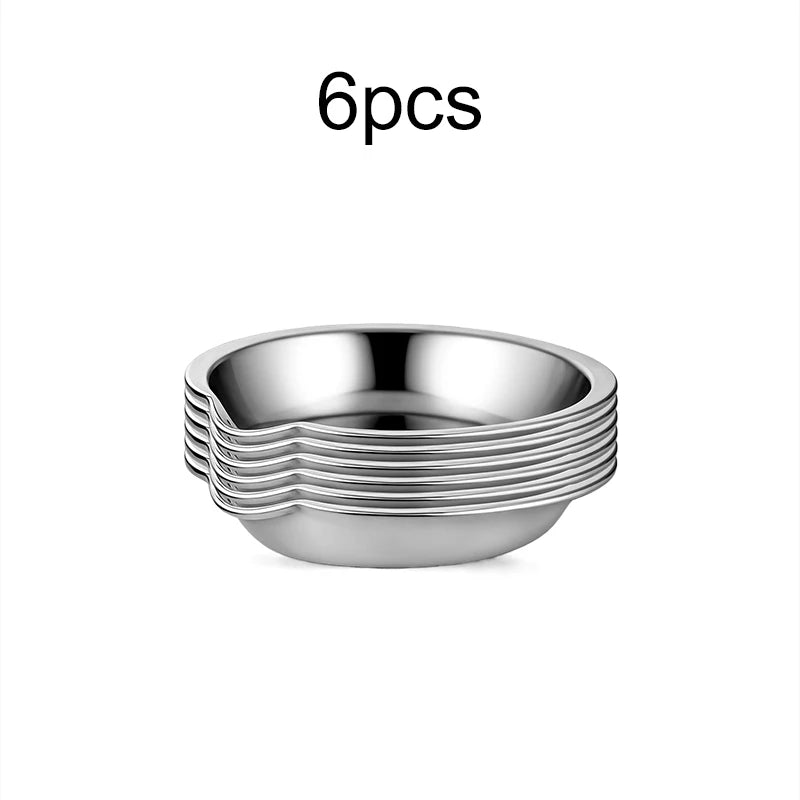 6/12/24pcs Stainless Steel Painting Palette Spouted Color Bowls Oil Paint Trays Paint Color Mixing Cups DIY Painting Tools TMZ