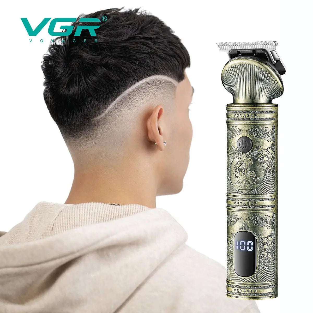 VGR Hair Clipper Electric Hair Trimmer Professional Barber Cordless Hair Cutting Machine Multifunctional Clipper for Men V-106
