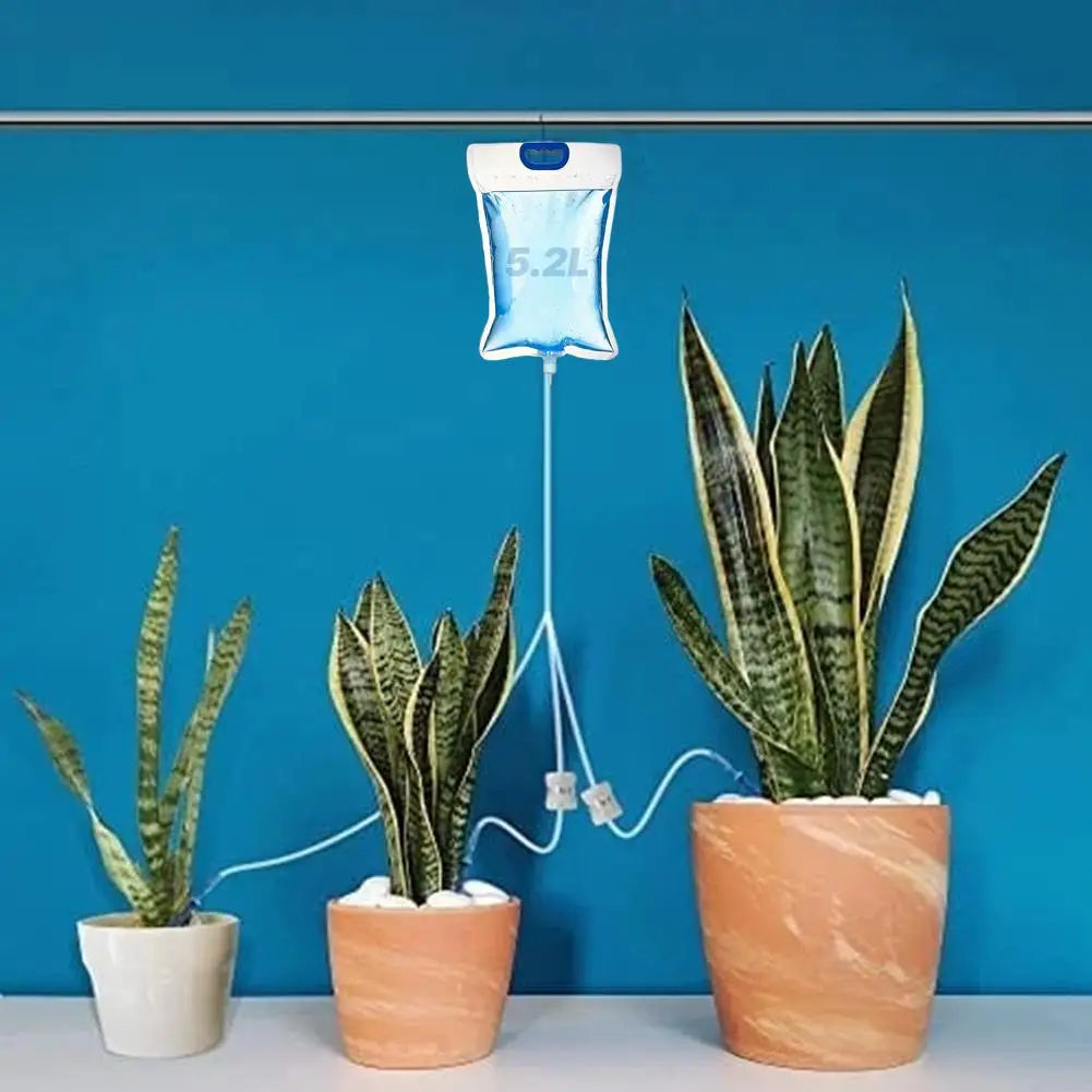 Adjustable 5.2L Automatic Watering Device Plant Watering Bag Control Of Water Dripping Flow Water Bag Lazy Travel Dripper
