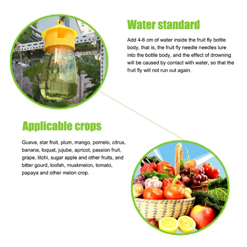 1PCS Wasp Trap Fruit Fly Flies Insect Bug Hanging Honey-Trap Catcher Killer