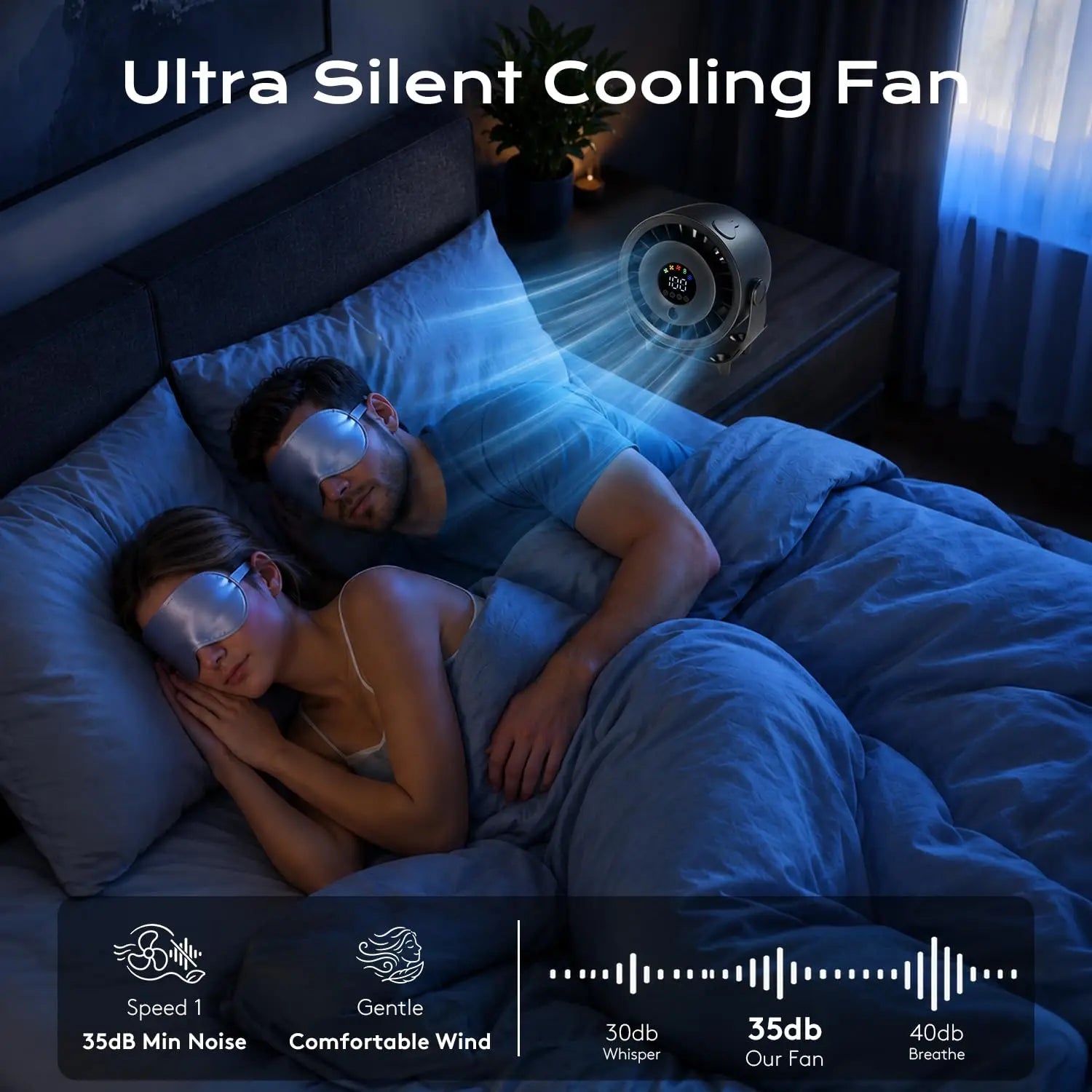 New Portable Misting Desk Fan, 100 Speeds Turbo Table Fan with Digital Display, 6.3 Inch USB Rechargeable Quiet Desktop Misting Fans for Bedroom Office Travel Kitchen Low Noise, 120° Rotating Wall-Mounted Design for Home, Of