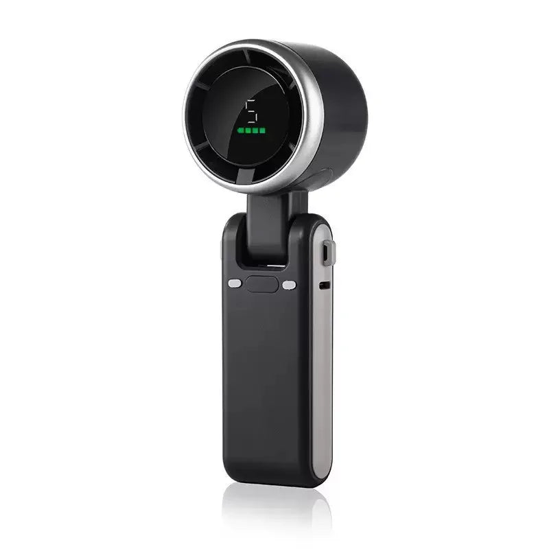 Hot New High Speed Folding Refrigeration Fan, Digital Display Mini Portable USB Charging Fan, High Wind Power Handheld Fan