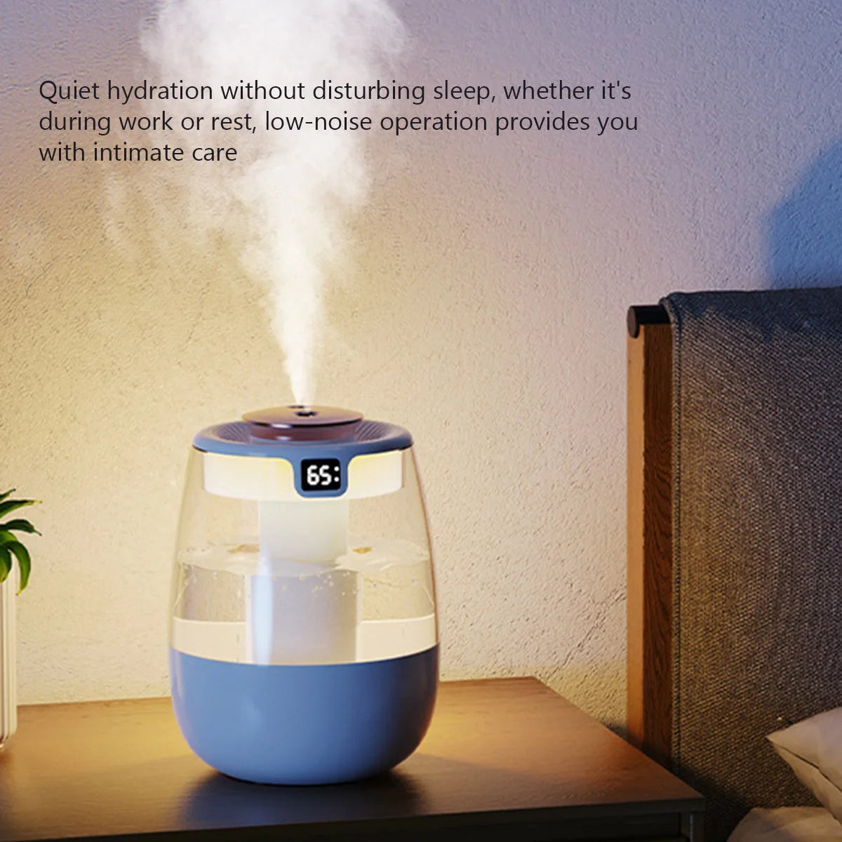 1300ml Air Humidifier Aroma Diffuser Double Spray Port Essential Oil Mist Maker Desktop Home Office USB Humidifier with Light
