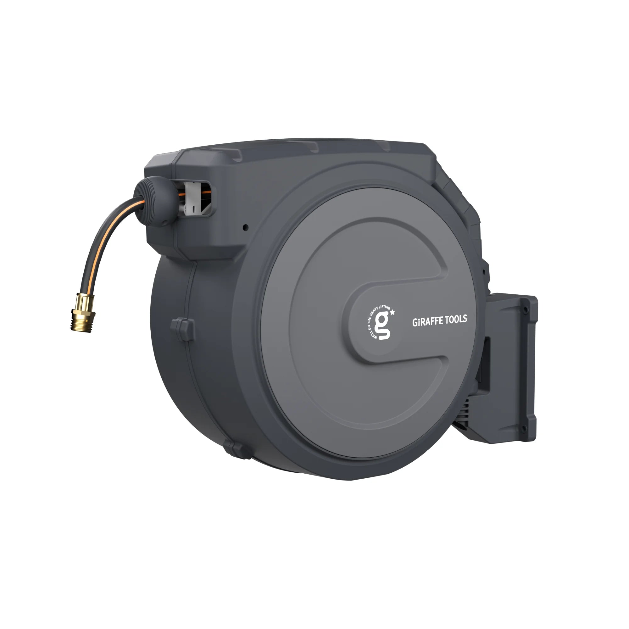Giraffe Tools AW40 Retractable Hose Reel 5/8" x 90 ft Wall Mounted Garden Hose Reel Heavy Duty, Automatic Rewind