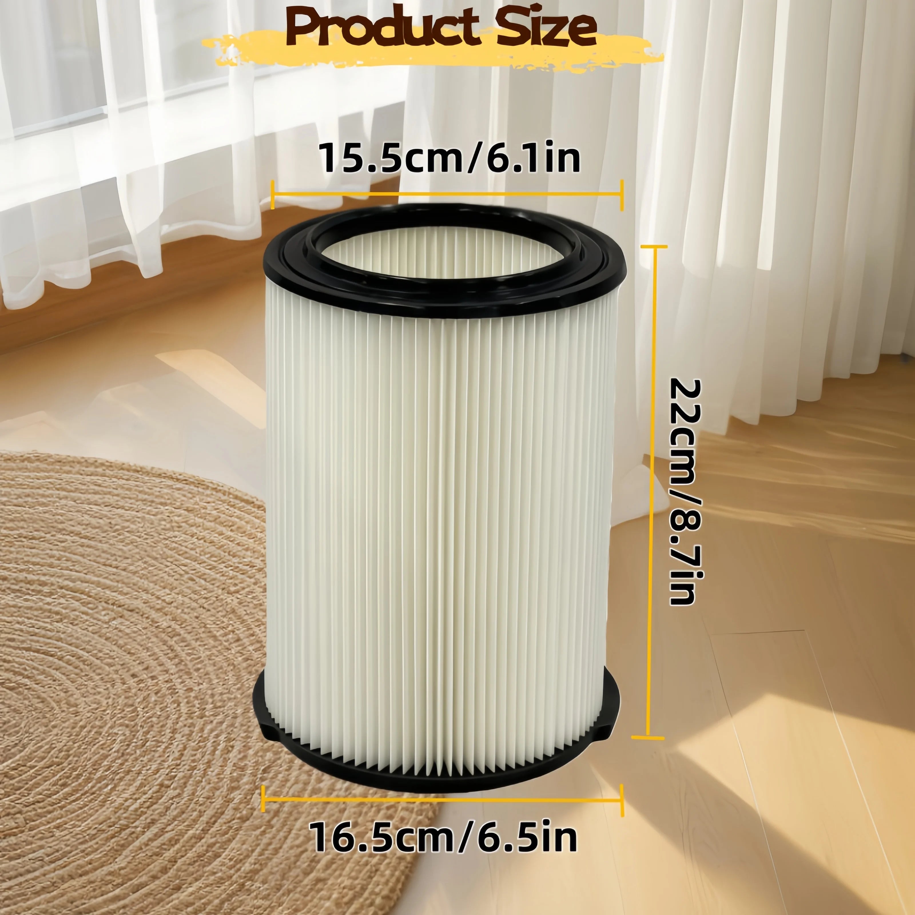 VF4000 Wet/Dry Vacuum Replacement Filter – Easy to Install, High-Efficiency Dust Removal for RIDGID 5-20 Gallon Models