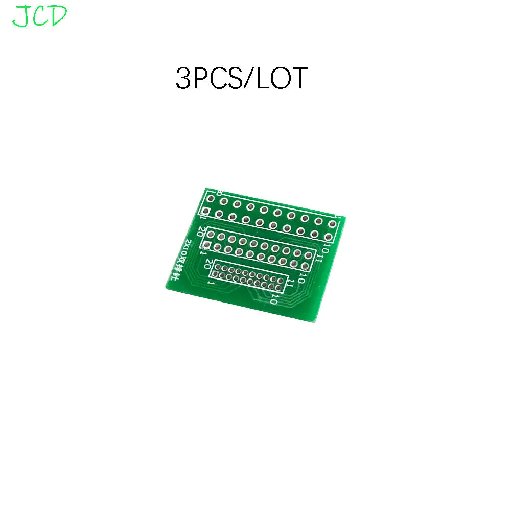 3PCS For Single And Double Row Pin PCB Adapter Board 1.27/2.0/2.54mm With  Spacing Of 10P/20P For Mutual Conversion 0.05/0.1Inch