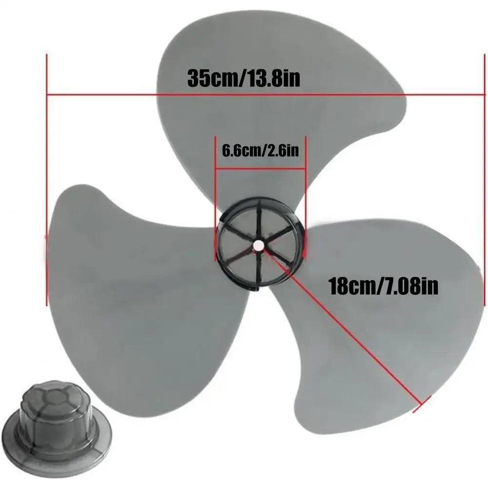 3-Blade Fan Propeller Replacement, Powerful Cooling Floor Standing Fan Blades for Pedestal Fan, Home Outdoor RV Room Use