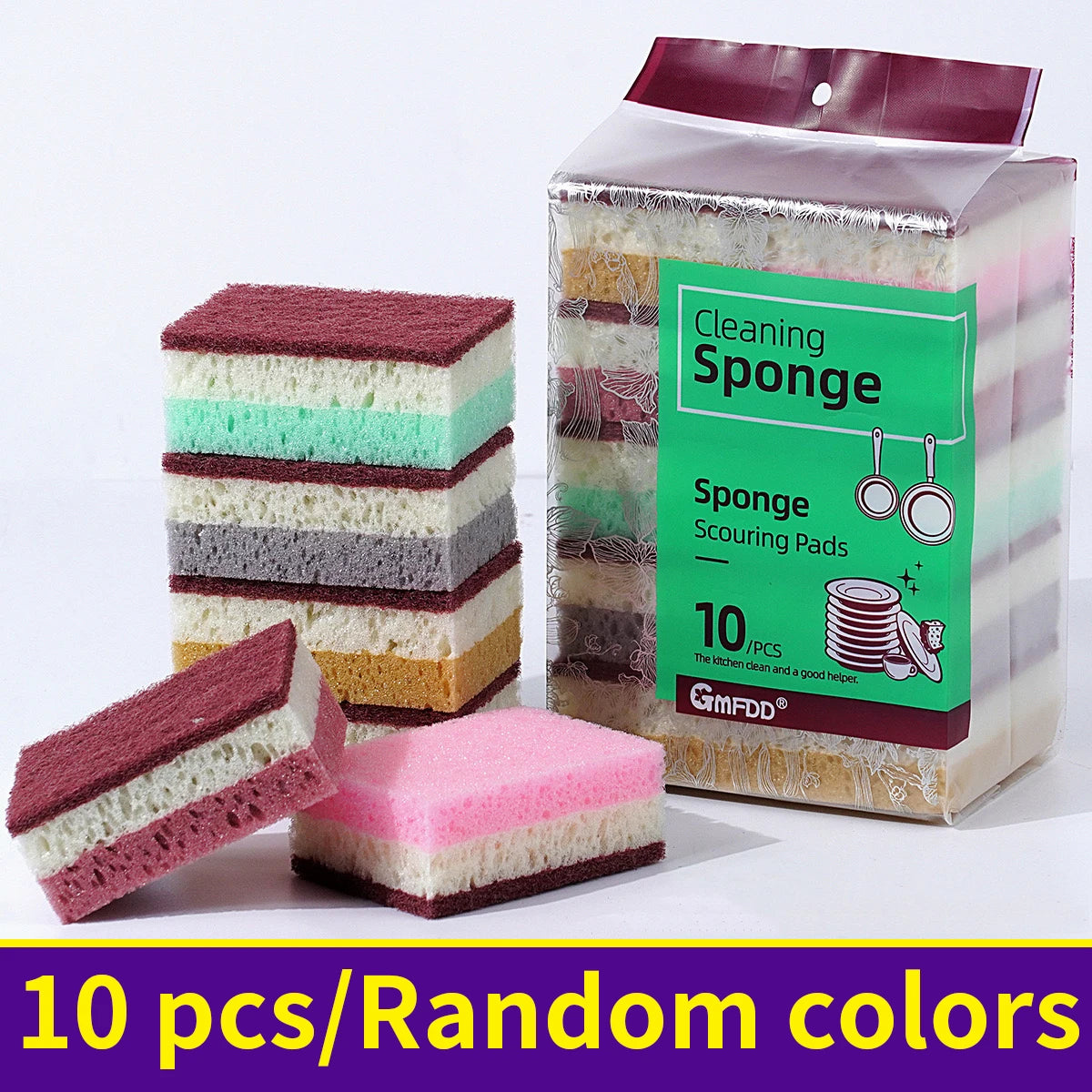 High Density Sponge Cleaning Cloth, Dishwashing Cloth, Non Greasy Kitchen and Catering Supplies, Sponge Brush, Pot and Bowl