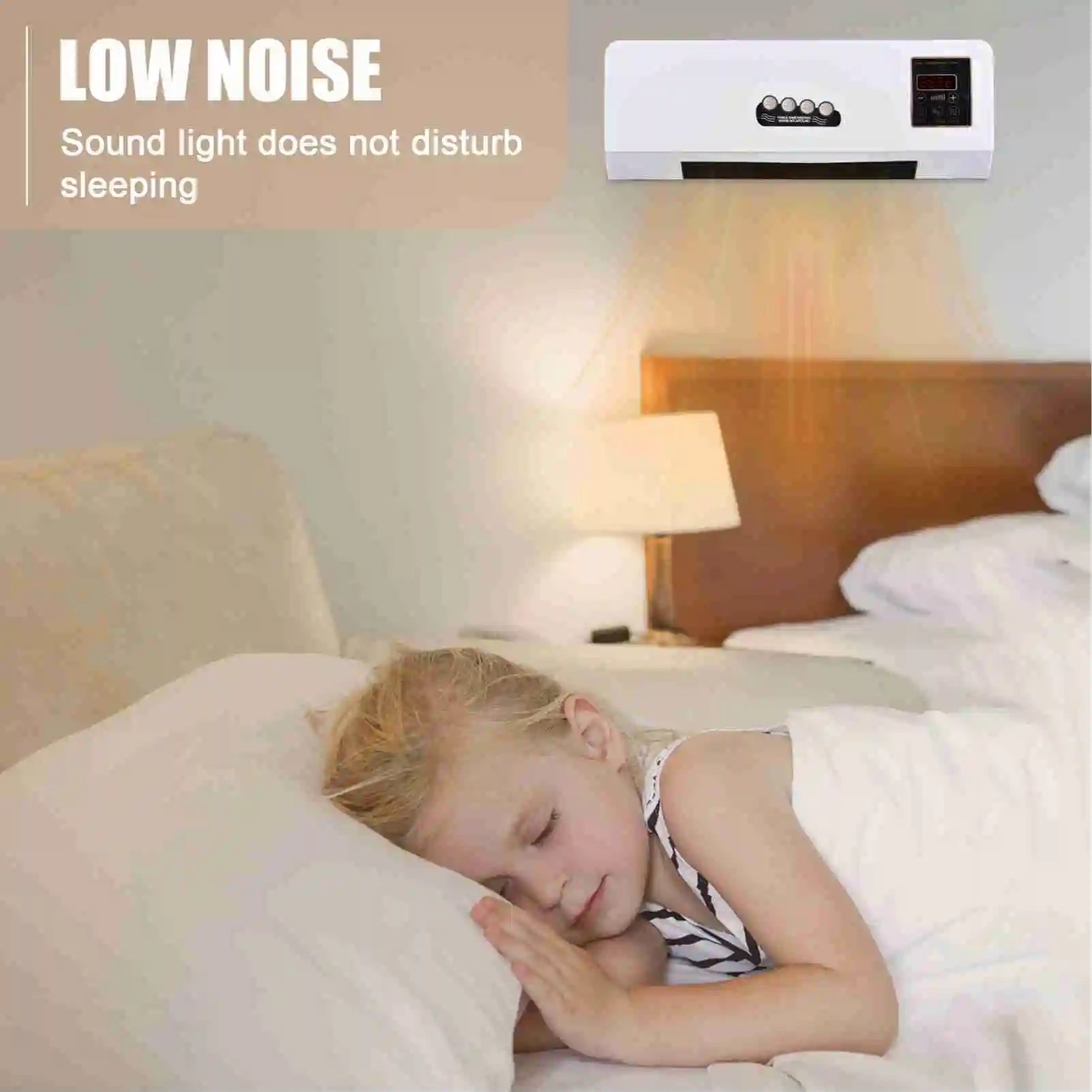 NEW Heater with Fan Heater Fan 2 in 1 Heating Nature Wind Timing Digital Display Wall Mounted Space Heater for Home  Dormitory