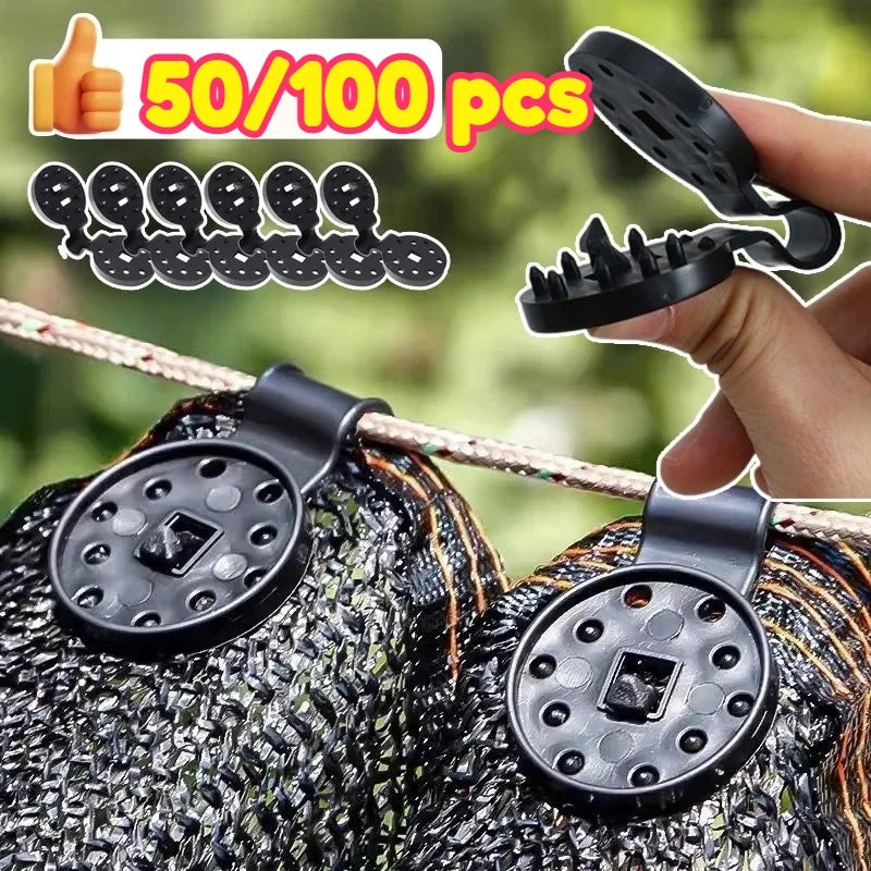 50/100pcs Heavy Duty Lock Grip Plastic Clips Greenhouse Shade Cloth Fix Clamp Tarp Clips Fence Fabric Clips for Garden Netting