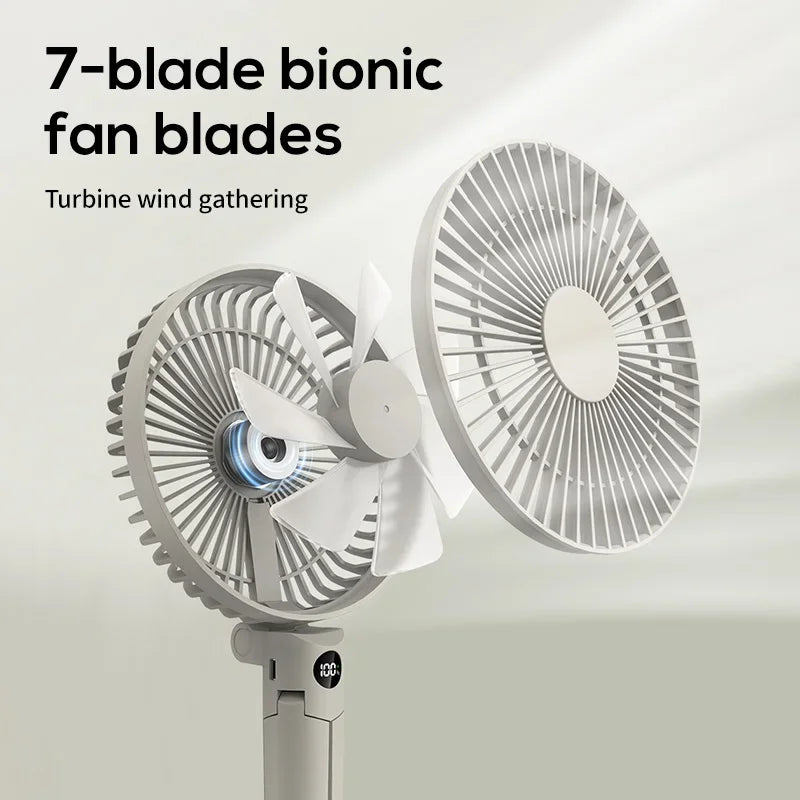 Multifunctional Camping Fan With Tripod Portable Design, Suitable For Outdoor Desktop Use, Ideal For Tent Ceiling