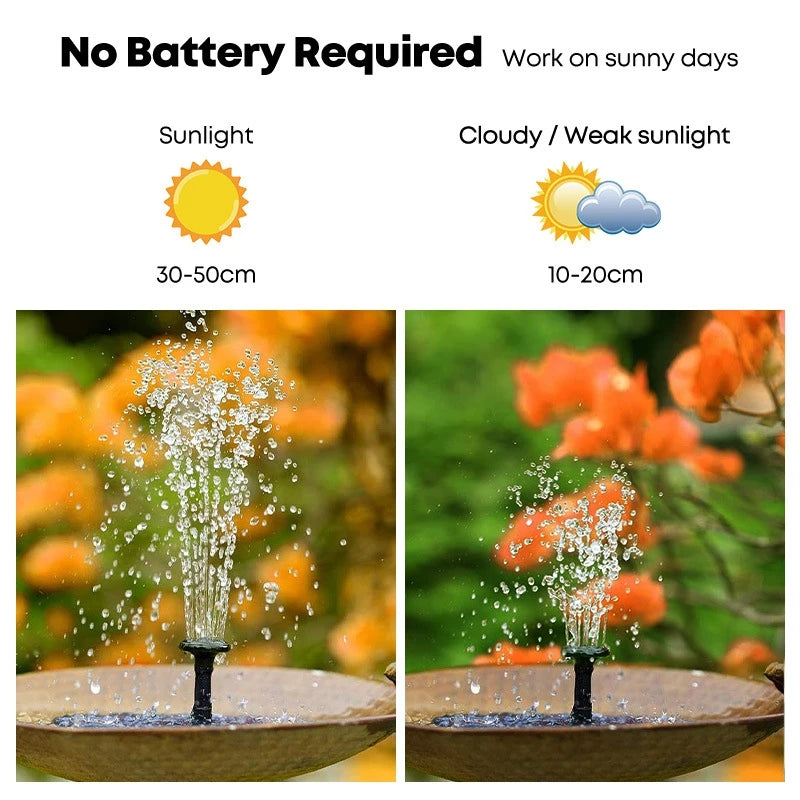 Floating Solar Fountain Pump Floating Solar Panel Bird Bath Water Fountain 4 Nozzles Garden Outdoor Pool Pond Decor Fountain