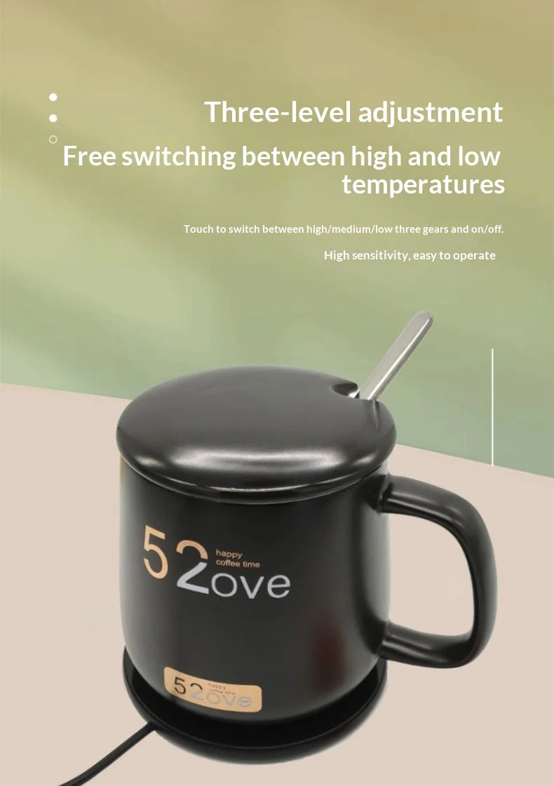 Electric Mug Warmer USB Powered Cup Heater Thermostatic Coffee Milk Tea Heating Coaster for Office &Home