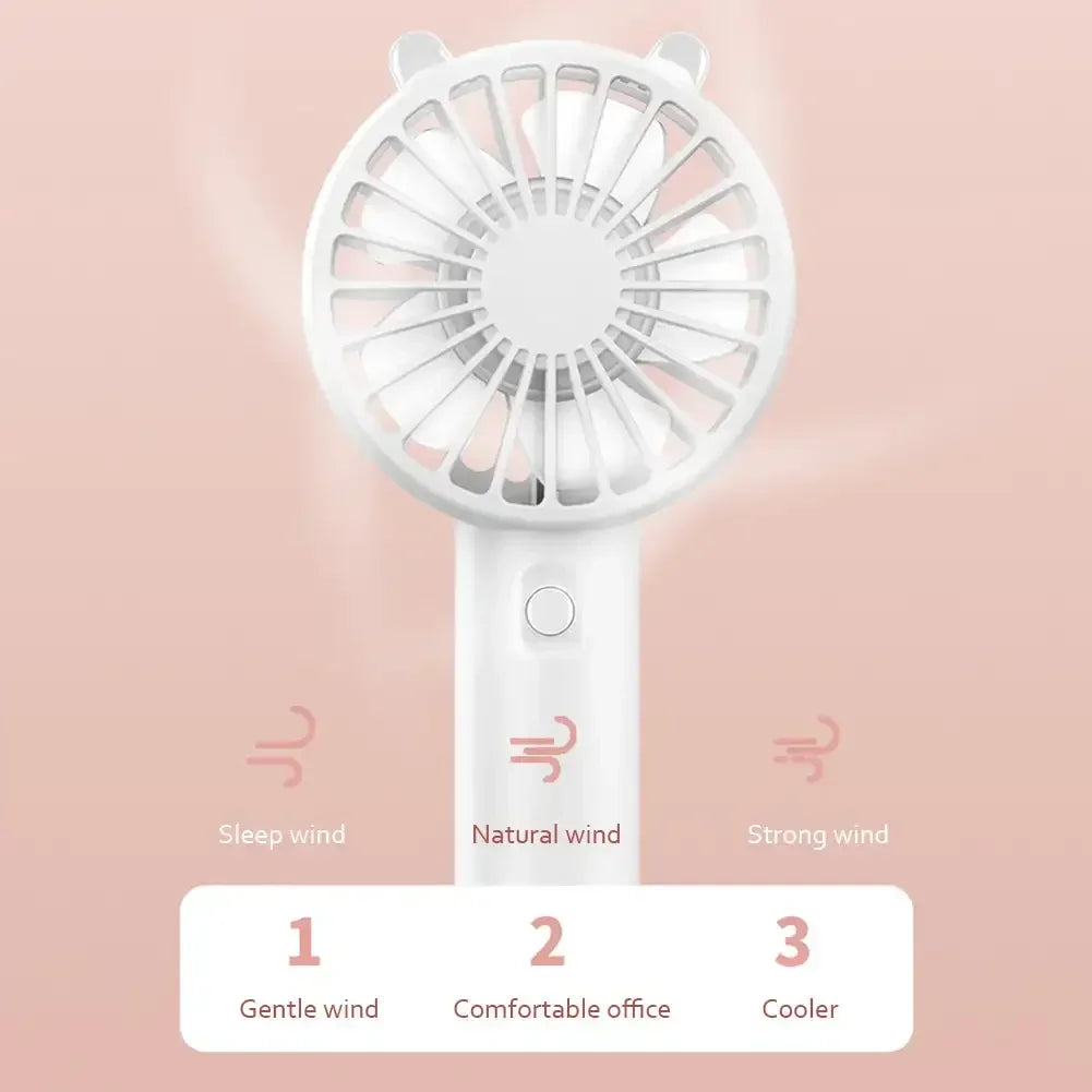Mini USB Charging Handheld Fan Desktop Small Fan With Mobile Phone Holder Portable And Simple Outdoor Small Fan