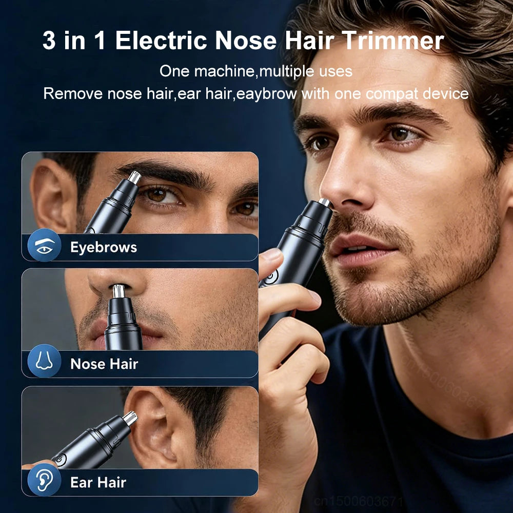 Nose Hair Trimmer for Men Electric Nose Hair Clipper Portable Nose and Ears Hair Trimmer USB Rechargeable Mini Nose Hair Removal