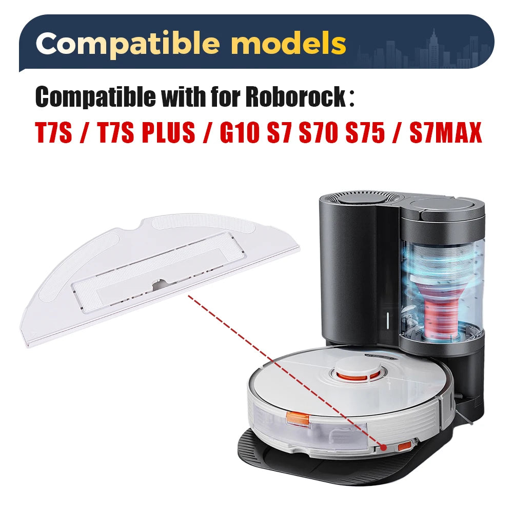 For Roborock Mop Hanger Accessory T7S/G10/T7S PLUS/S7/S7Max/S75 Robot Vacuum Cleaner Part Mop Cloth Rag Holder Vacuum Attachment