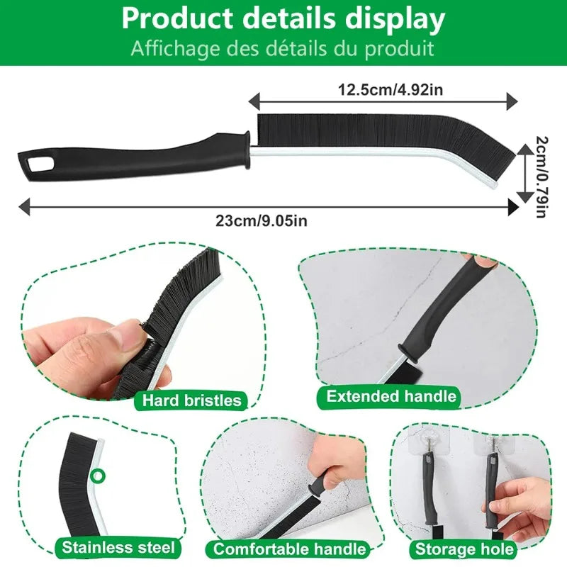 Hard Bristle Crevice Cleaning Brush for Fine Seam Corners Groove Window Cleaning Tools Kitchen Bathroom Home Tiles Joints Brush