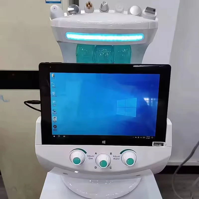 New 7 In 1 Smart Ice Blue Hydra oxyge Dermabrasion Facial Mahcine Skin Cleaning Skin Analyzer Dermabrasion Facial Aquafacial