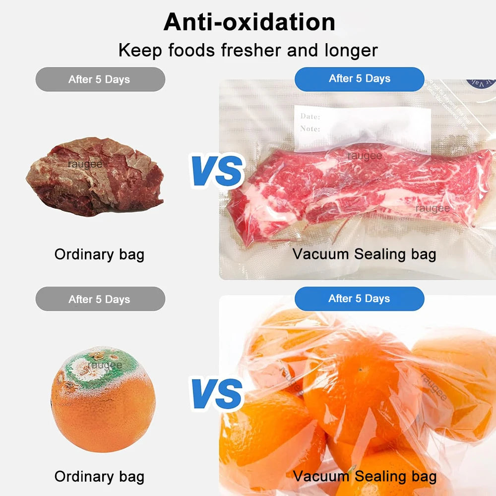 Vacuum Sealer Bags Vacuum Packaging Bag Food Reusable Vacuum Food Fresh Storage Bag BPA Free Vacuum Zipper Bags 10Pcs 30Pcs
