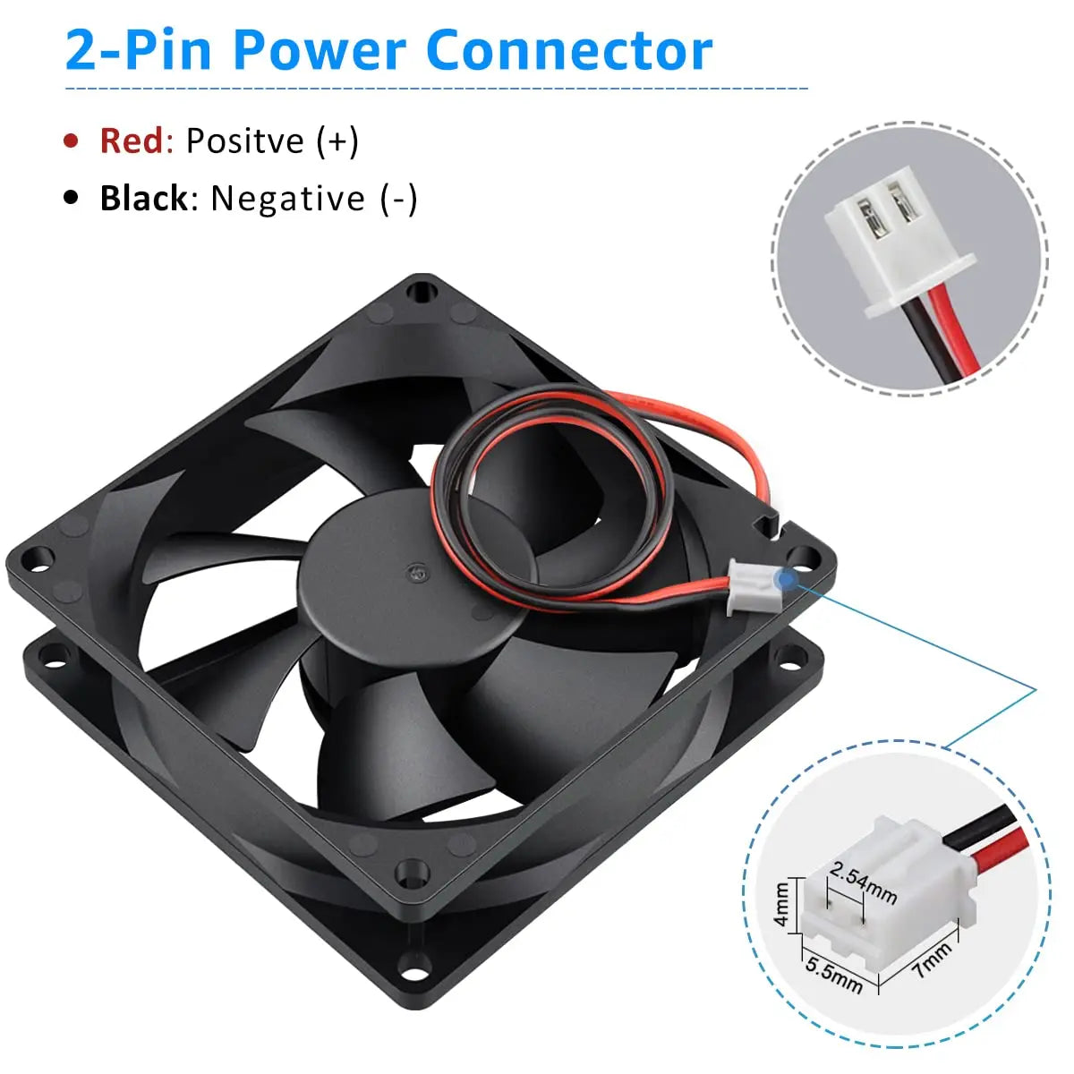 DC 12V 24V 8025 Fan 80mm X 80mm X 25mm Brushless Cooling Fan Replacement for Ball Bearing 80mm 25mm 2pin Fan Cooling PC Computer