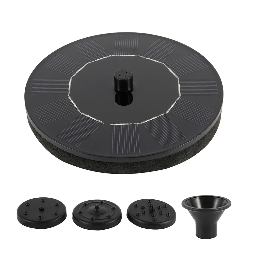 Solar Fountain Pump Floating Solar Panel Bird Baths Water Fountain with 4 Nozzles For Garden Outdoor Water Pool Pond Decor