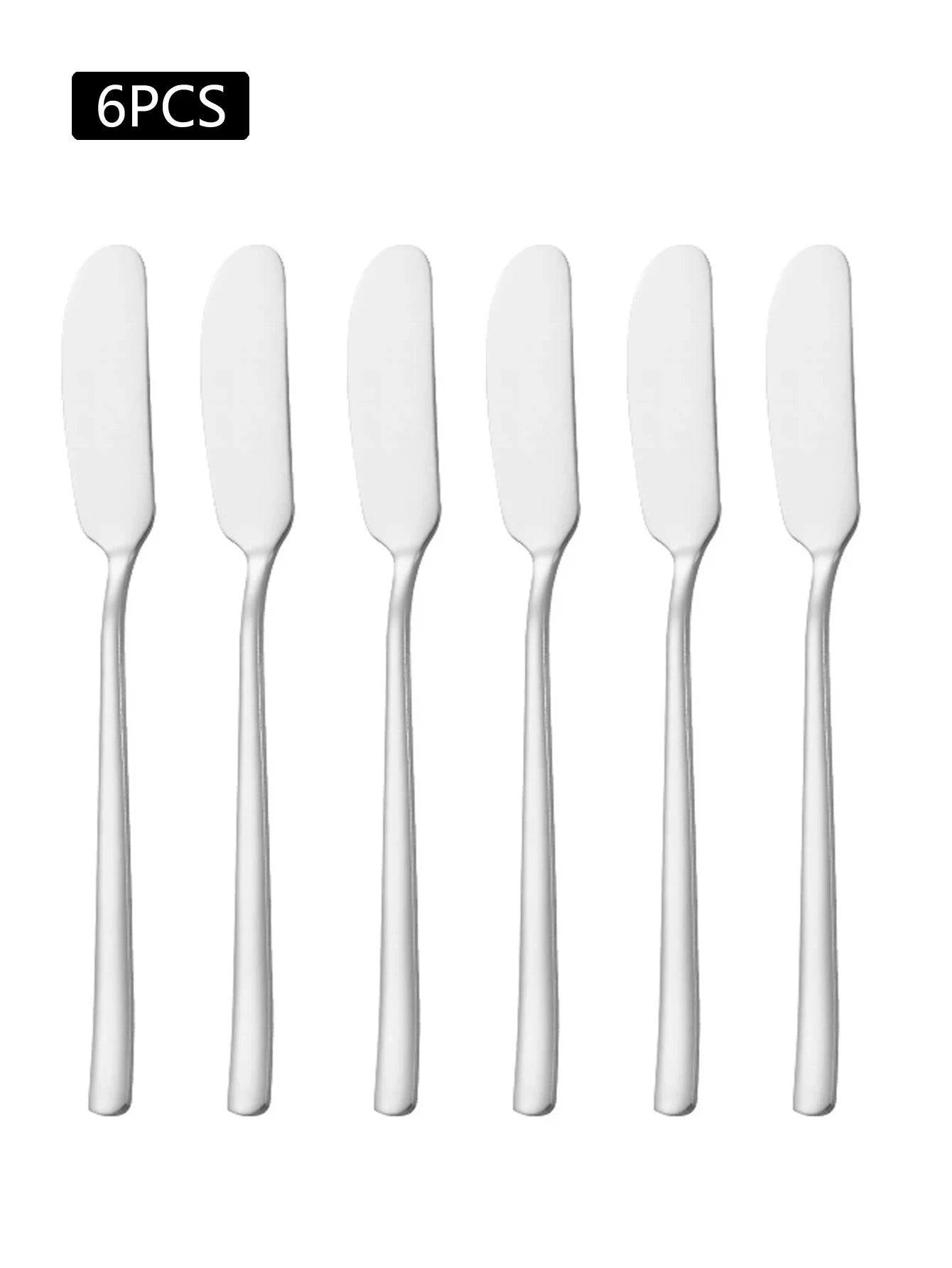 6pcs/2pcs, butter knife, stainless steel butter knife, cheese spreader, kitchen butter shovel, multifunctional butter shovel