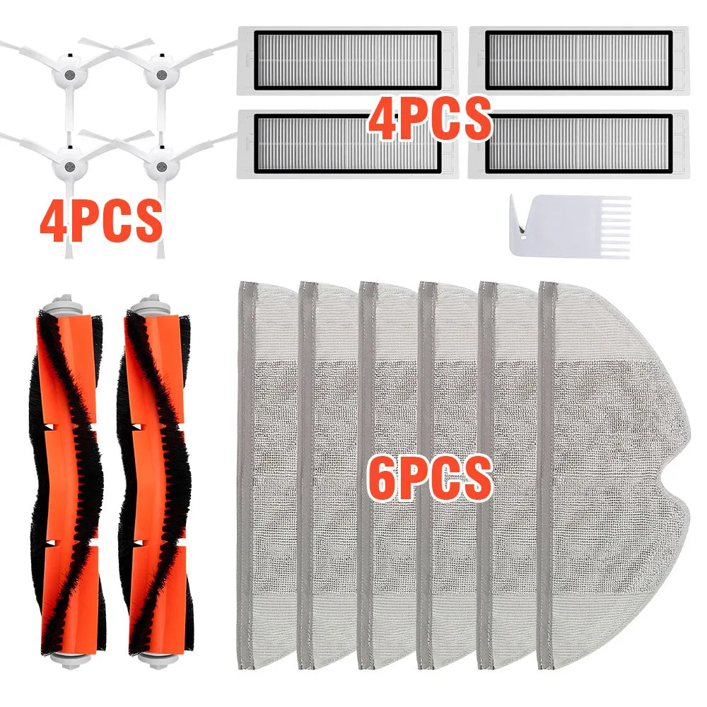 HEPA Filter Main Brush for Xiaomi MI Robot 2 Roborock S50 S51 T4 P5 T6 T7 PRO S5 Max Vacuum Cleaner Parts SDJQR01RR SDJQR02RR