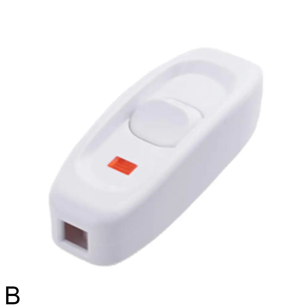 AC 240V 10A Bedside Lamp Switch Inline ON/OFF LED Indicator Light Button Table Lamp Cord Cable Switches