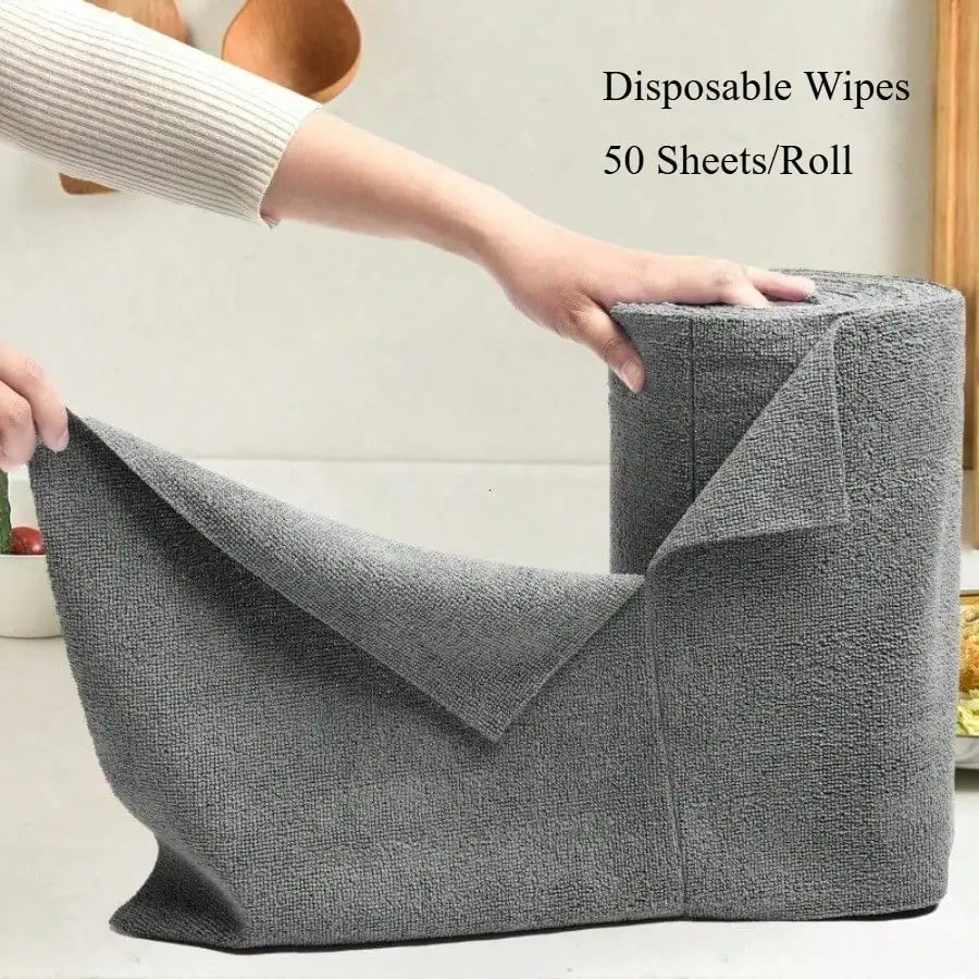 1 Roll(20/50 Sheets)Reusable Microfiber Towel Roll, Hand Tear Cleaning Towels, Washable Ultra-Fine Fiber For Car Soft Cleaning Cloth, Multipurpose Absorbent Cleaning Wipes, Dish Towel, Kitchen Rag, Lazy Rag, Cleaning Supplies