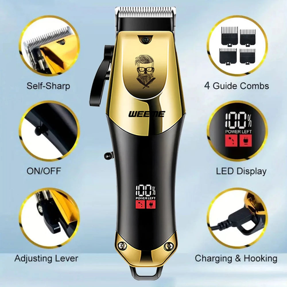 2026 New Arrival！Professional USB Rechargeable Hair Clipper & Beard Trimmer, Cordless, Ideal Gift For Men