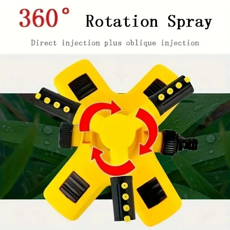 360 Degree Automatic Rotating Water Pipe Set Garden Lawn Sprinkler Yard Large Area Coverage Watering Irrigation Sprayer