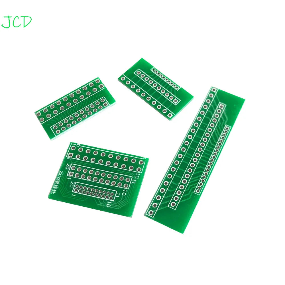 3PCS For Single And Double Row Pin PCB Adapter Board 1.27/2.0/2.54mm With  Spacing Of 10P/20P For Mutual Conversion 0.05/0.1Inch
