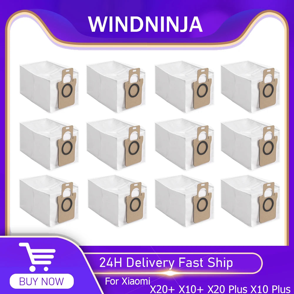Dust Bag For Xiaomi X20 Max X20+ X10+ X20 Plus X10 Plus M30 M30S M40 M40S Robot Vacuum Accessories Disposable Anti-dust Bags