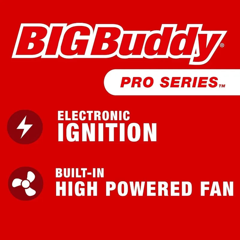 Mr. Heater Big Buddy Pro Series Propane Heater, 18000 BTU, Red