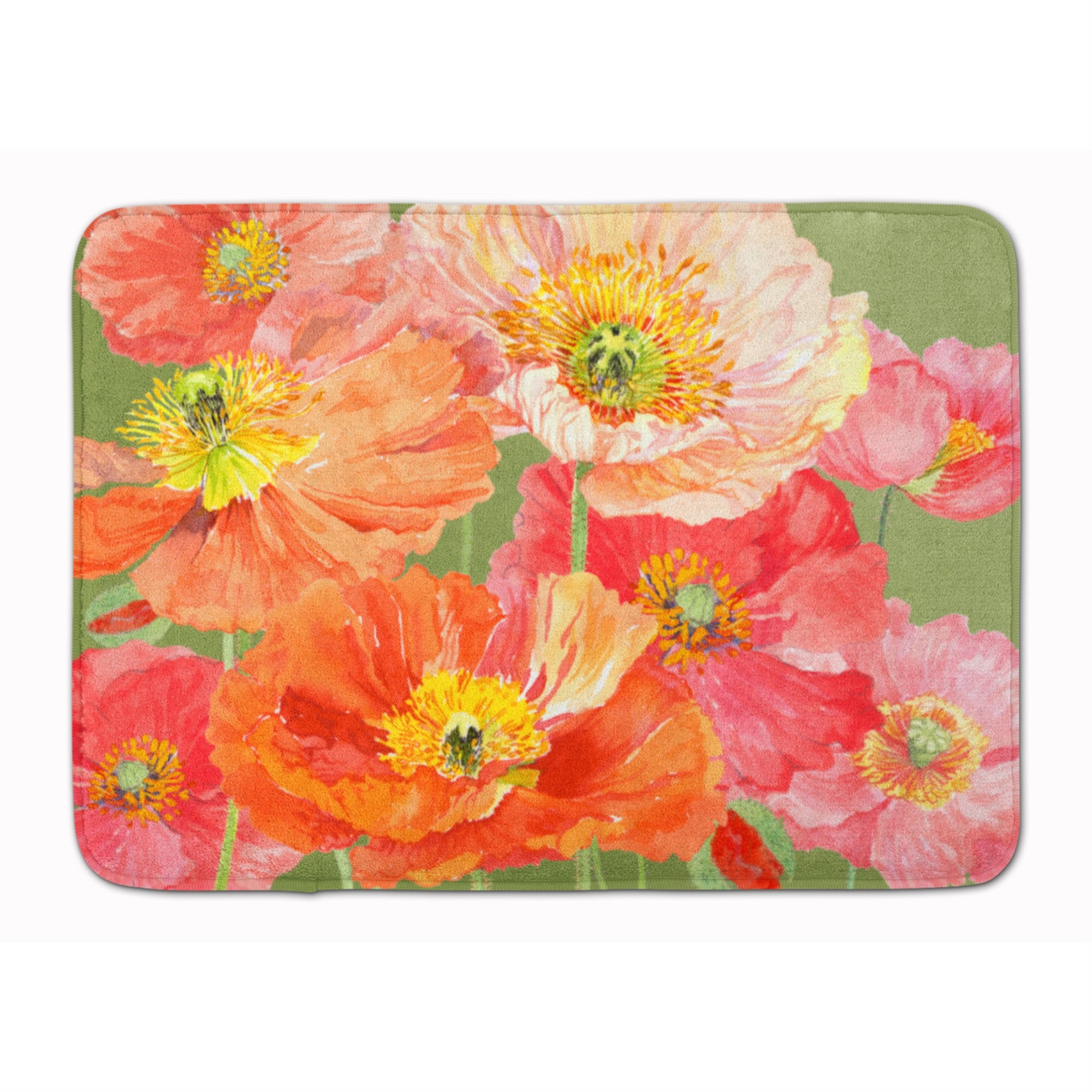 'Caroline'S Treasures Poppies By Anne Searle Floor Mat, 19'''' X 27'''', Multicolor''