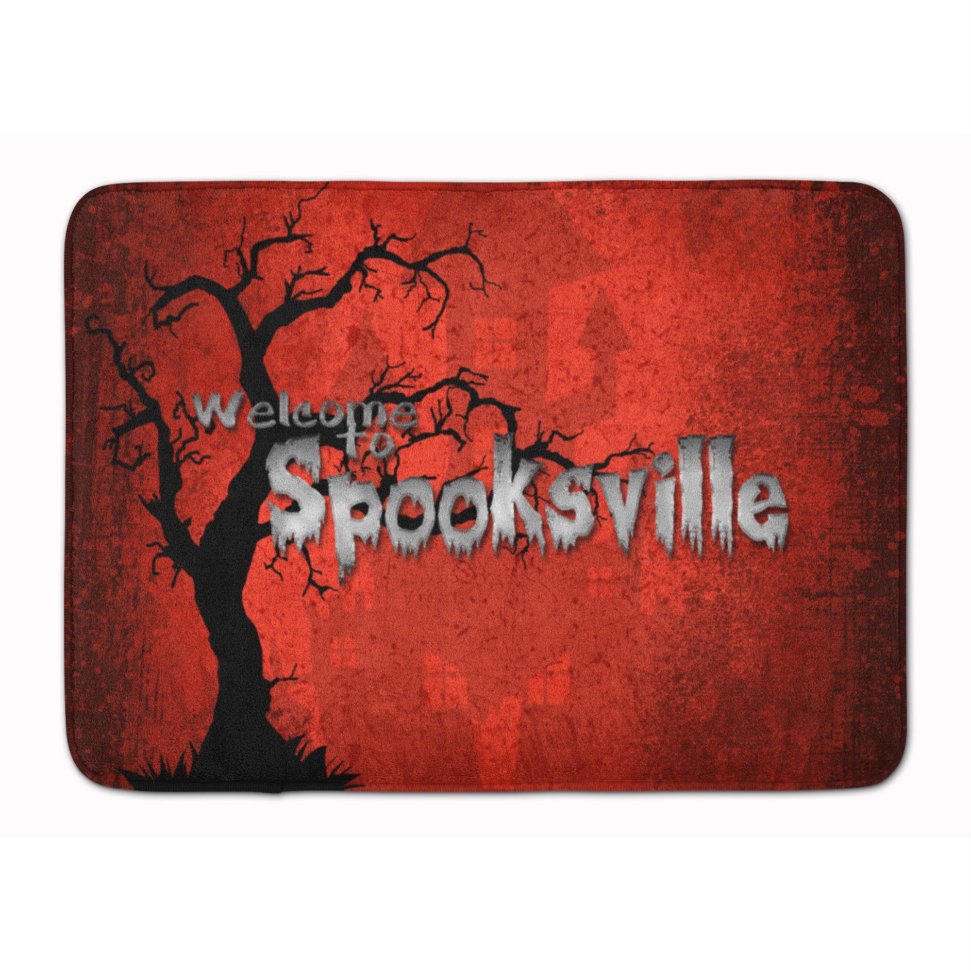'Caroline'S Treasures Welcome To Spooksville Halloween Floor Mat, 19'''' X 27'''', Multicolor''