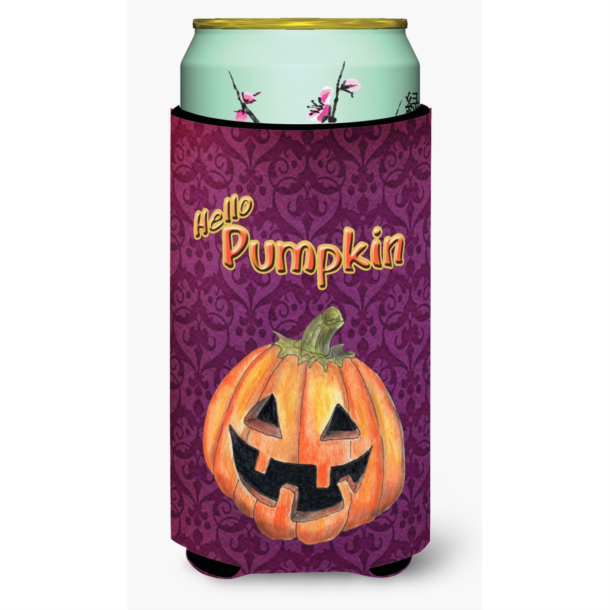 Hello Pumpkin Halloween  Tall Boy Beverage Insulator Beverage Insulator Hugger