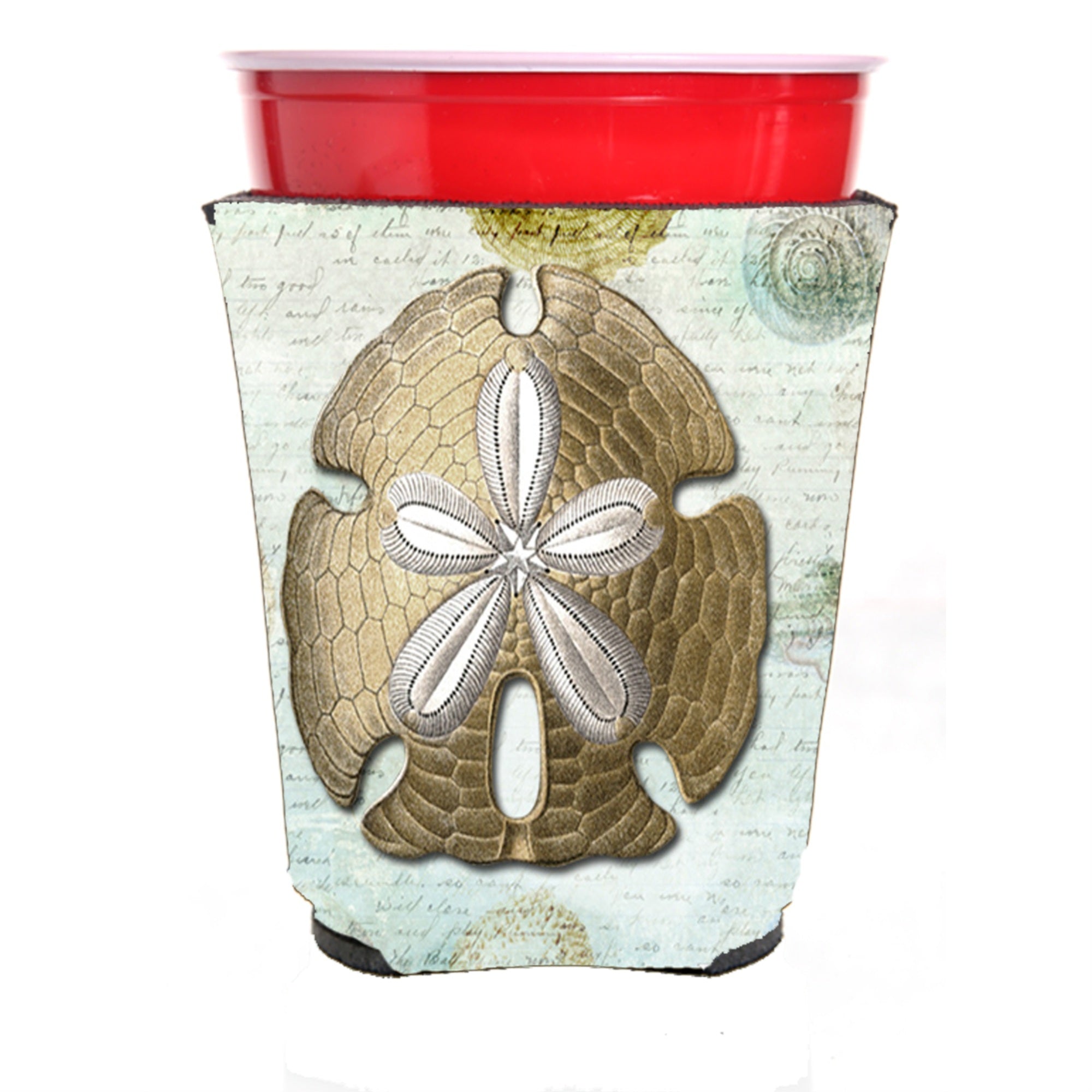 Sand Dollar  Red Solo Cup Beverage Insulator Hugger