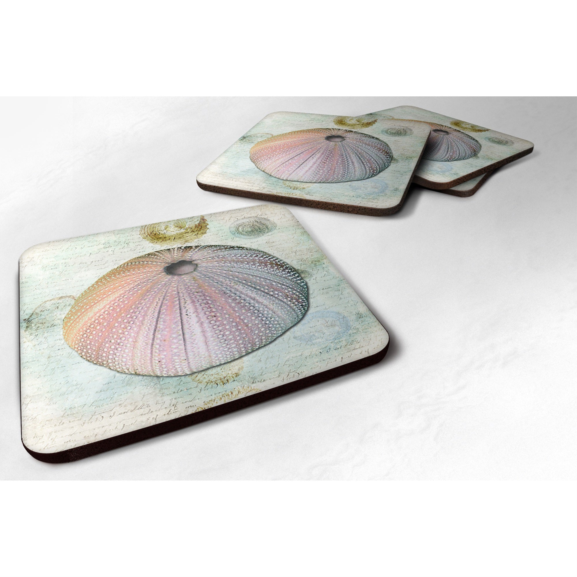 'Caroline'S Treasures Sb3046Fc Anemone Foam Coasters (Set Of 4), 3.5'''' H X 3.5'''' W, Multicolor''