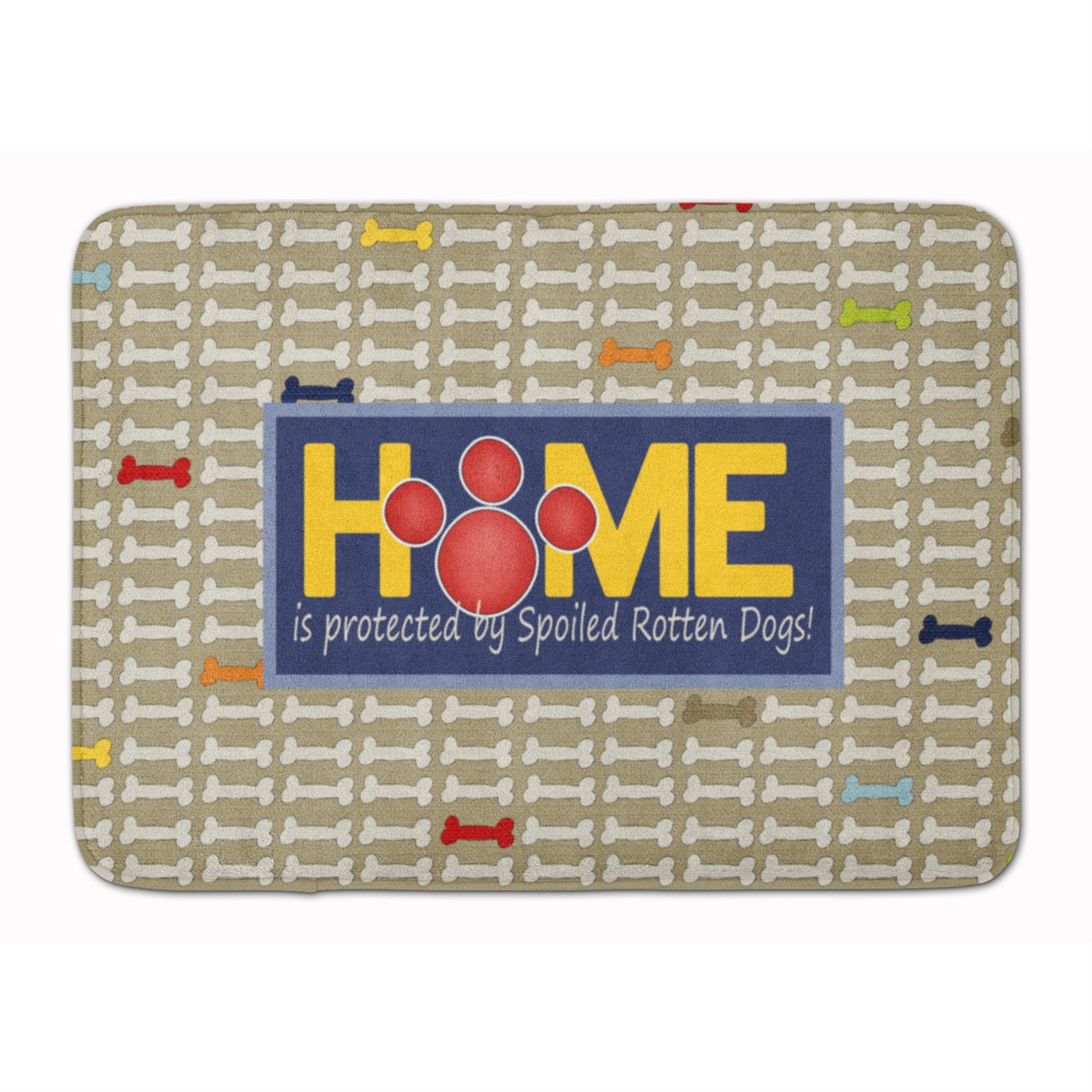 'Caroline'S Treasures Home Is Protected Spoiled Rotten Dogs Floor Mat, 19'''' X 27'''', Multicolor''