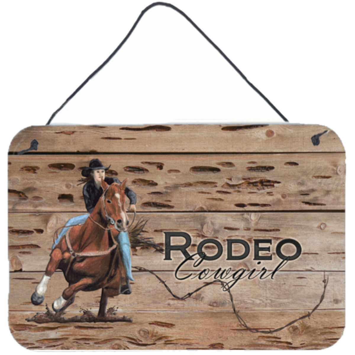 'Caroline'S Treasures Rodeo Cowgirl Barrel Racer Wall Or Door Hanging Prints, 8 X 12''''''