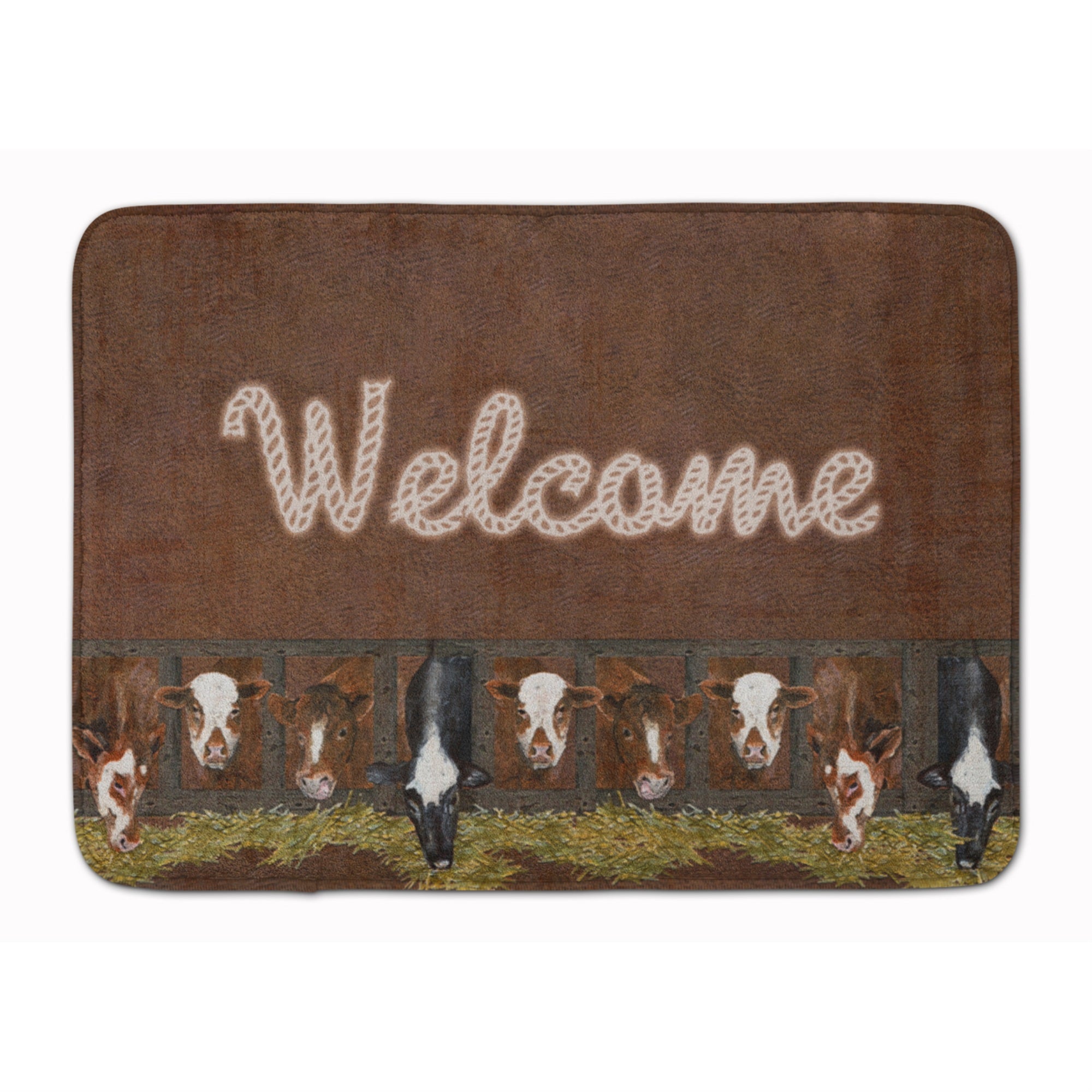 'Caroline'S Treasures Welcome Cows Floor Mat, 19'''' X 27'''', Multicolor''