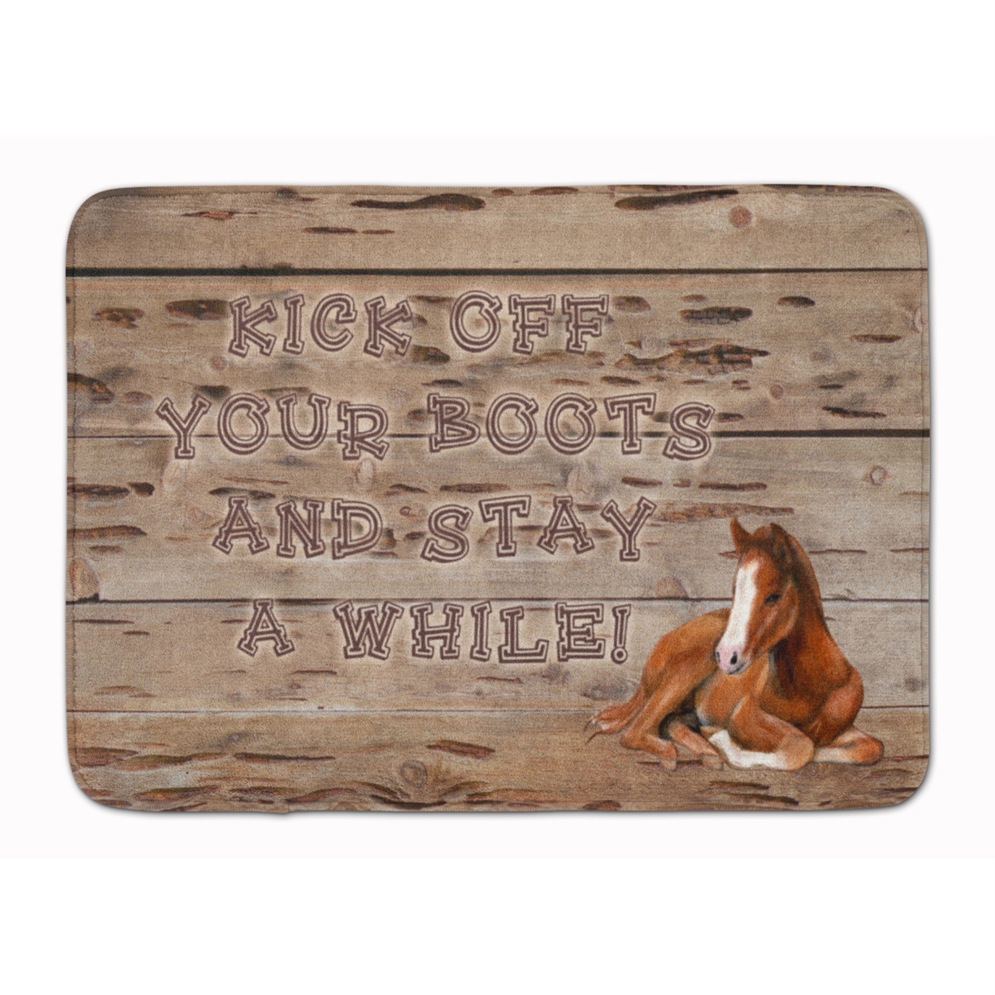 'Caroline'S Treasures Kick Off Your Boots And Stay A While Floor Mat, 19'''' X 27'''', Multicolor''