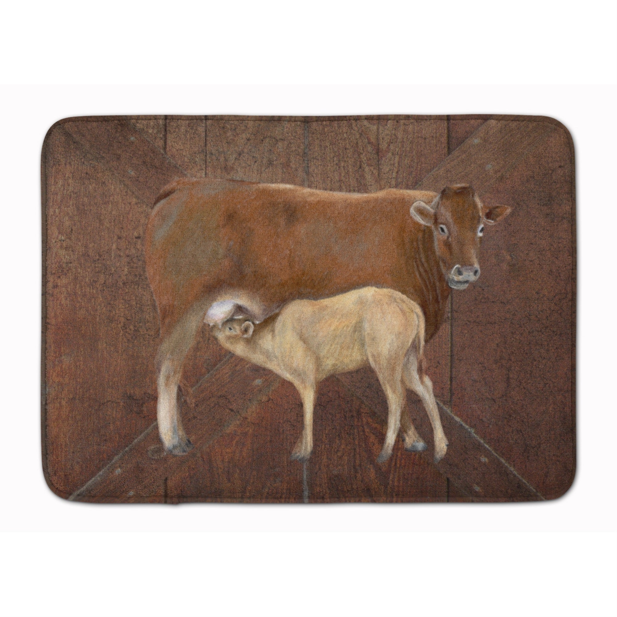 'Caroline'S Treasures Cow Momma And Baby Floor Mat, 19'''' X 27'''', Multicolor''